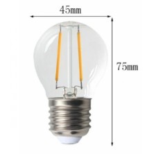 D45-2W-3000K Lampara led filamento